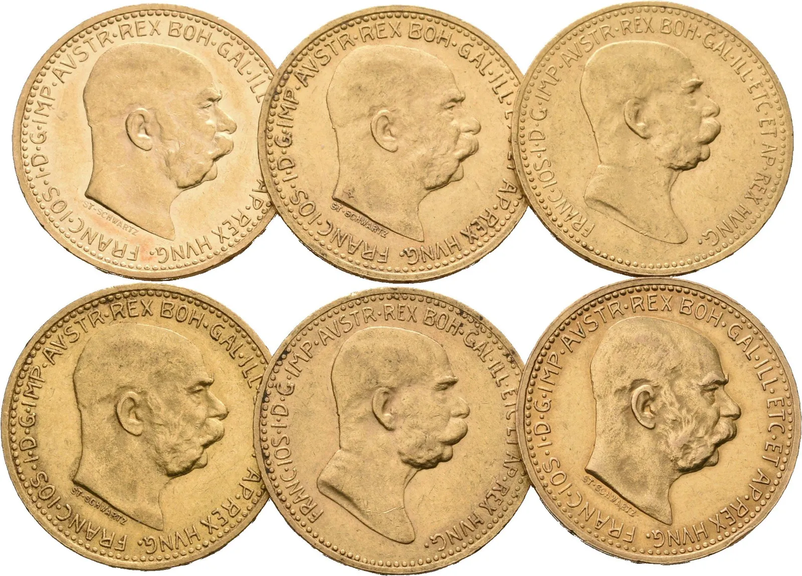 10 Koruna 1909, 1910, 1911