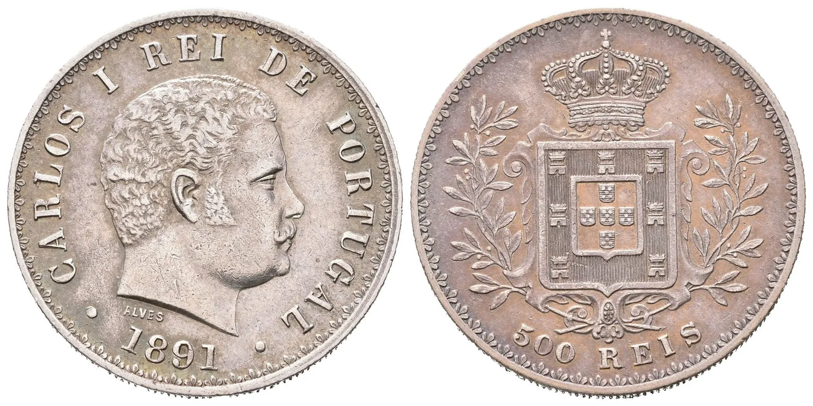 Portugalsko, 500 Reis 1891
