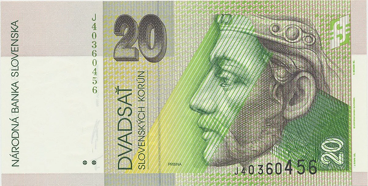 20 Koruna / 1. 7. 1999, série J, Hej.SK24a1