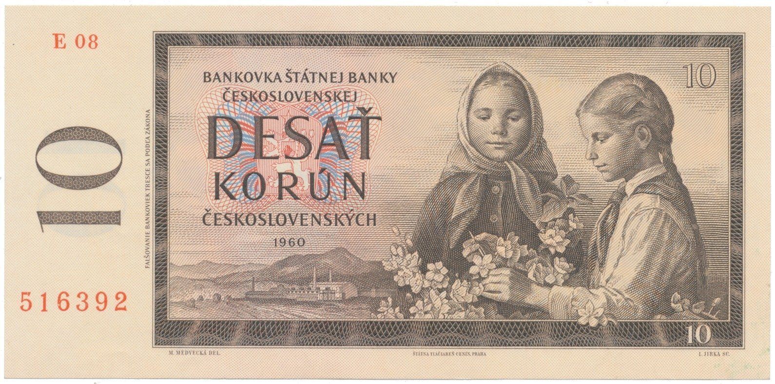 Československo, 10 Koruna 1960, série E, Hej.97cE