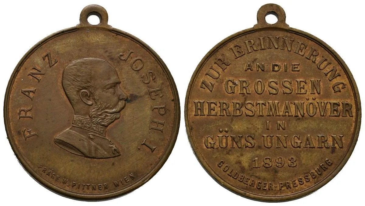 František Josef I., medaile vojenských manévrů — 1