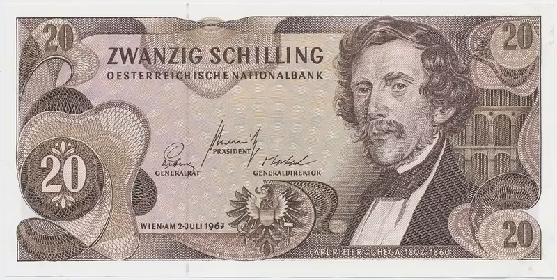 Rakousko, 20 Shilling 1967, P.142