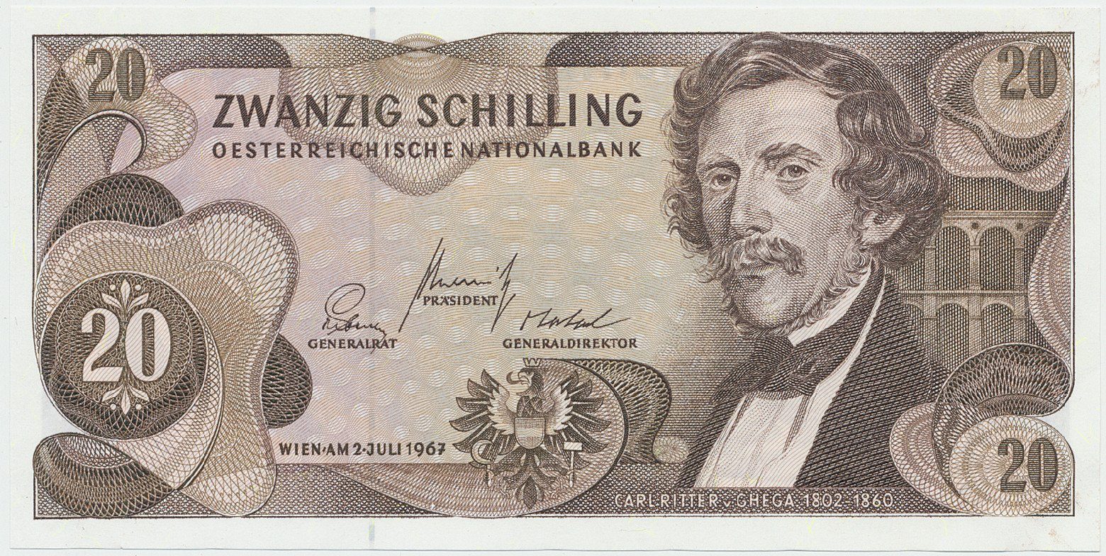Rakousko, 20 Shilling 1967, P.142