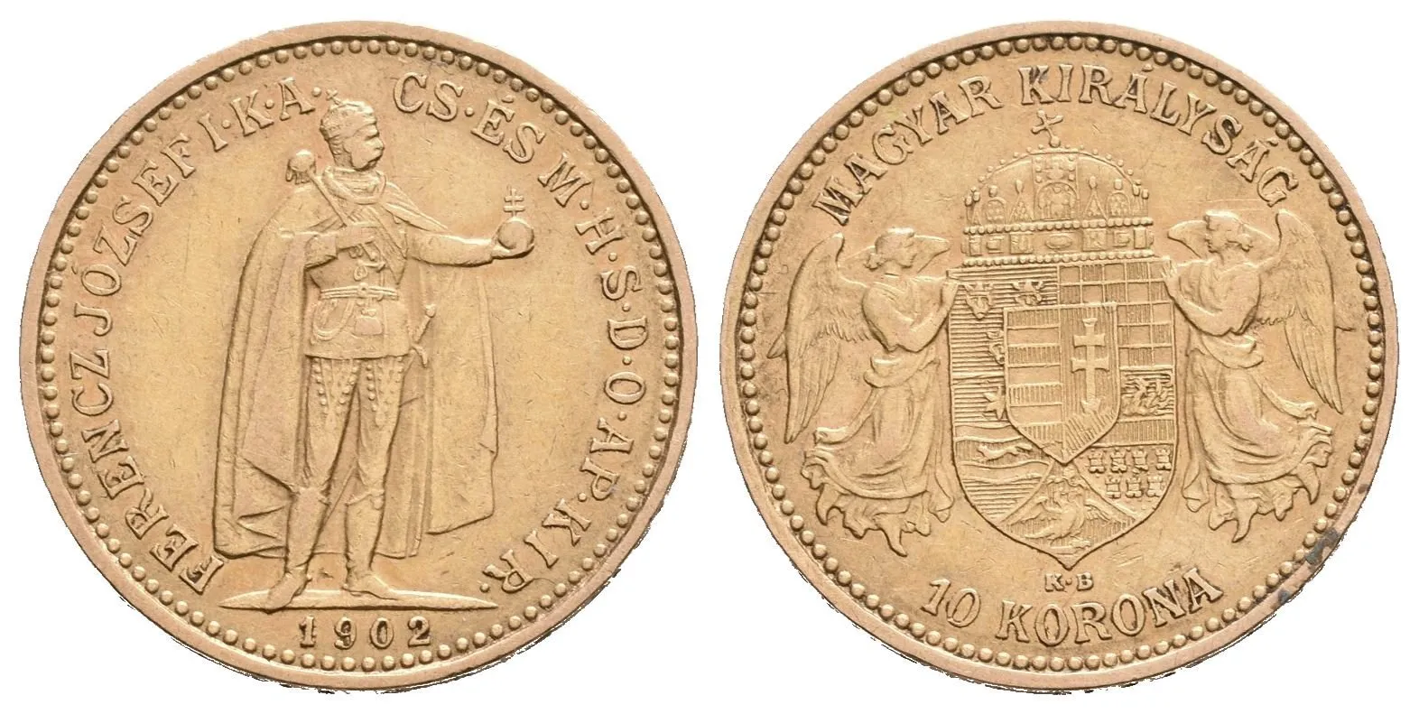10 Koruna 1902 KB, pěkná zachovalost, patina, drobné rysky — 1