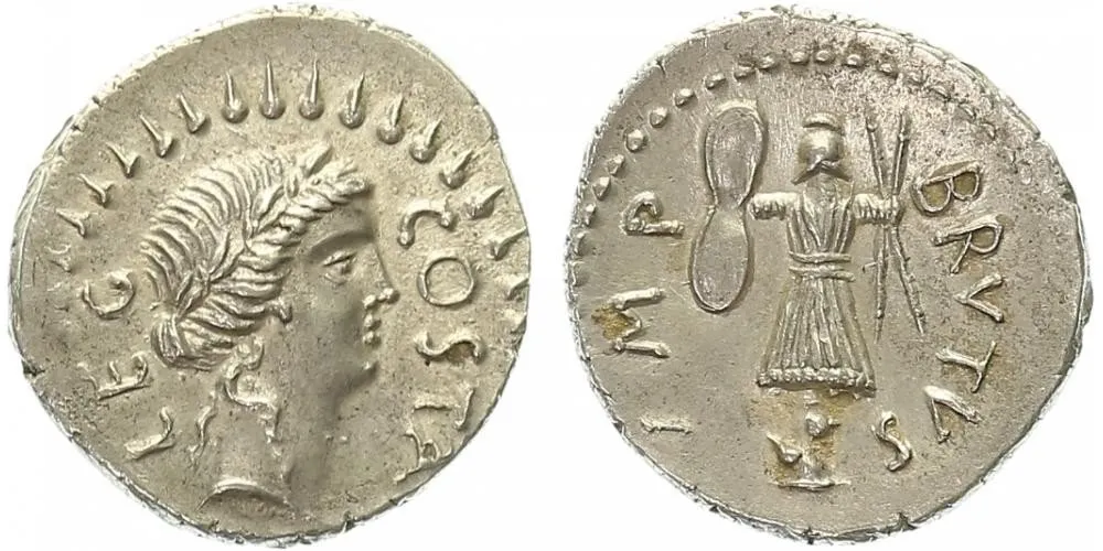 M. Iunnius Brutus, L. Pedanius Costa, 43 - 42 př. Kr. — 1