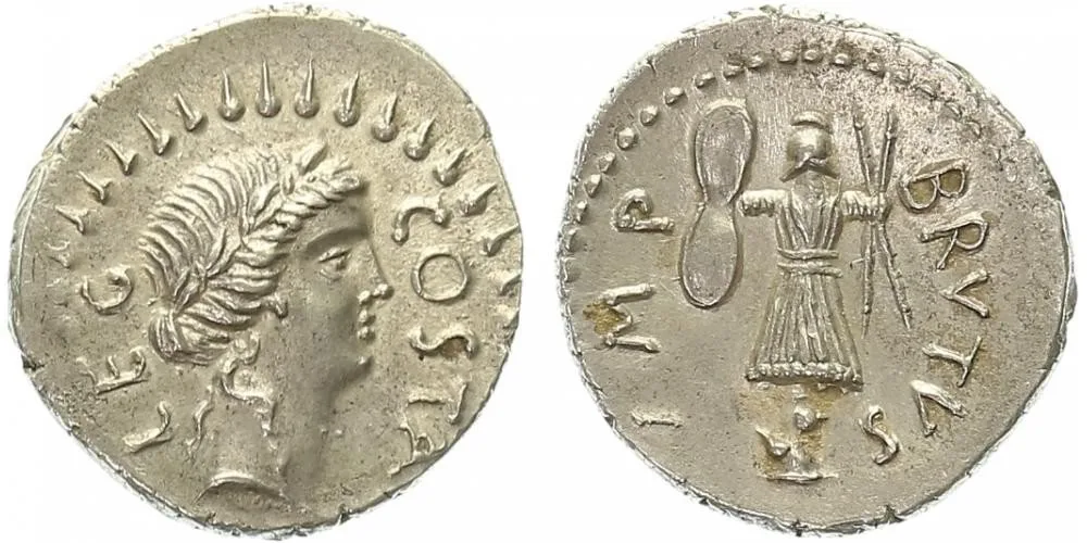 M. Iunnius Brutus, L. Pedanius Costa, 43 - 42 př. Kr. — 1