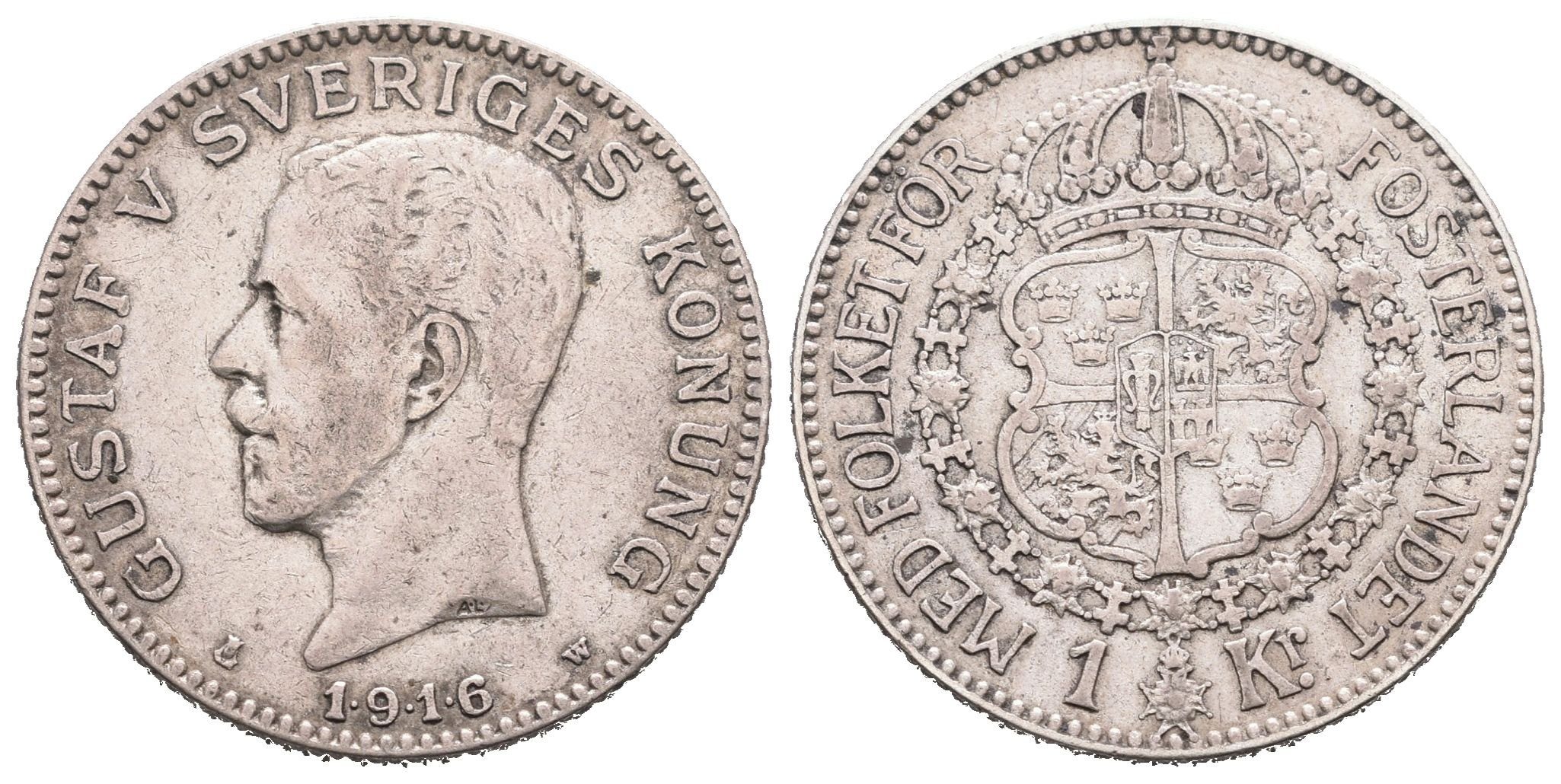 Švédsko, 1 Koruna 1916