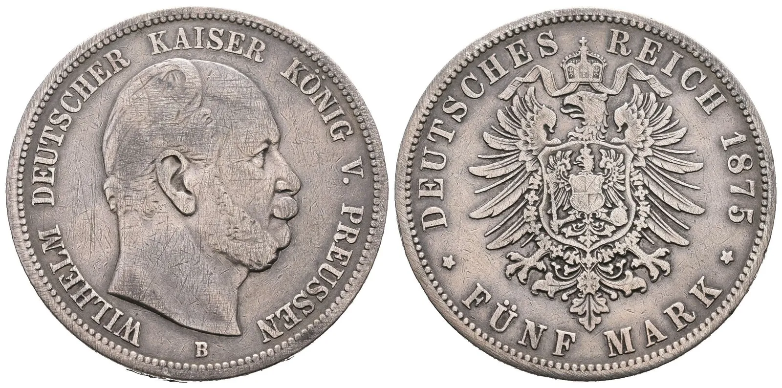 Prusko, 5 Marka 1875 B