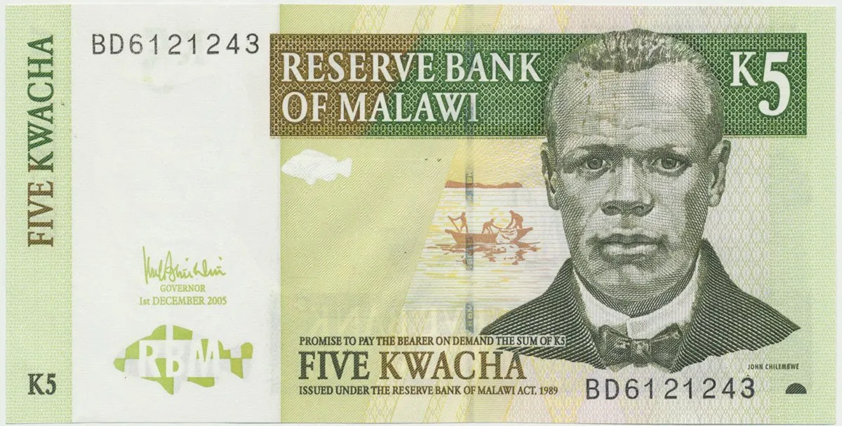 Malawi, 5 Kwacha 2005, P.36c