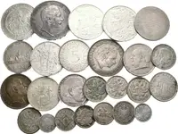 Soubor stříbrných mincí z celého světa z období 19. - 20. století, — 1
