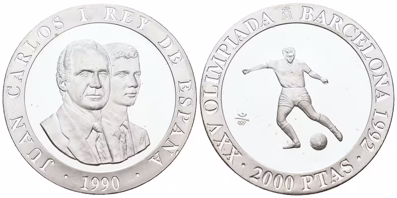 2000 Pesetas 1990 - Fotbal