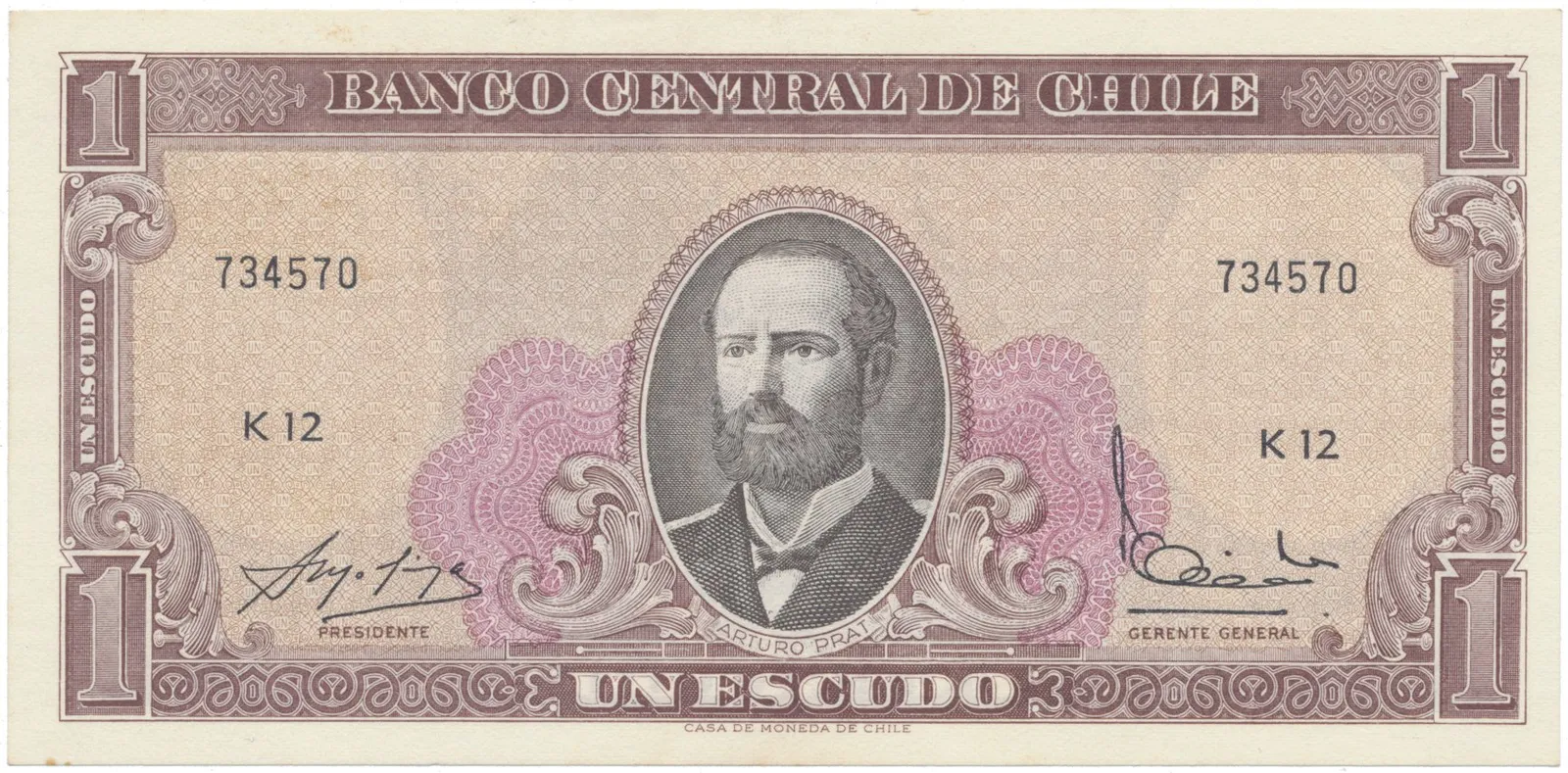 Chile, 1 Escudo (1962), P.135A