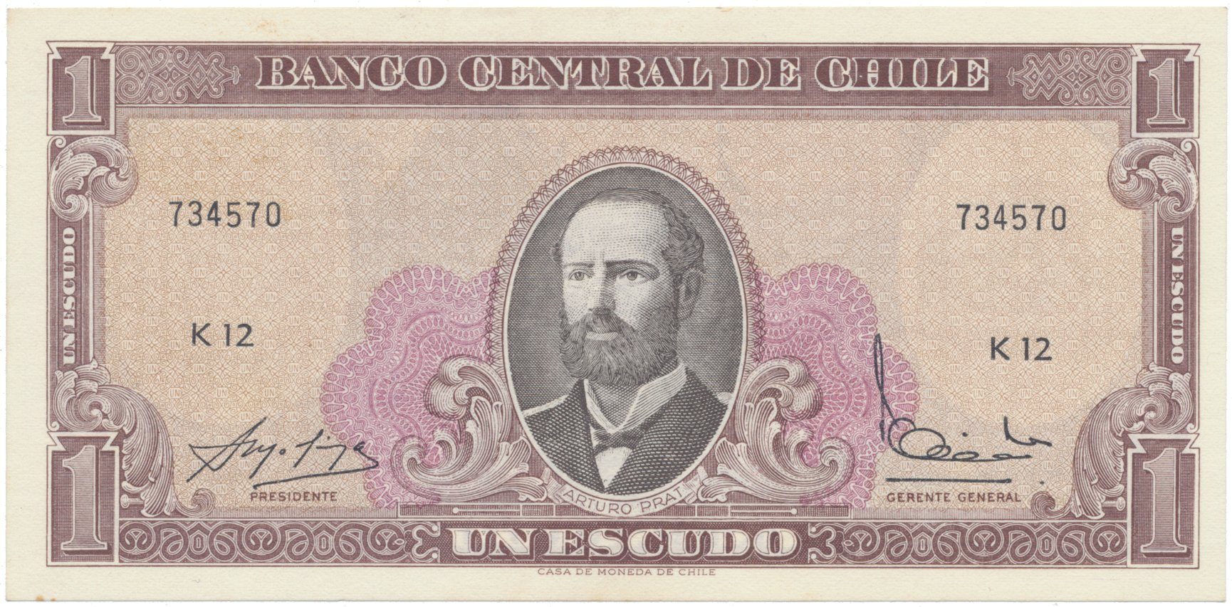 Chile, 1 Escudo (1962), P.135A