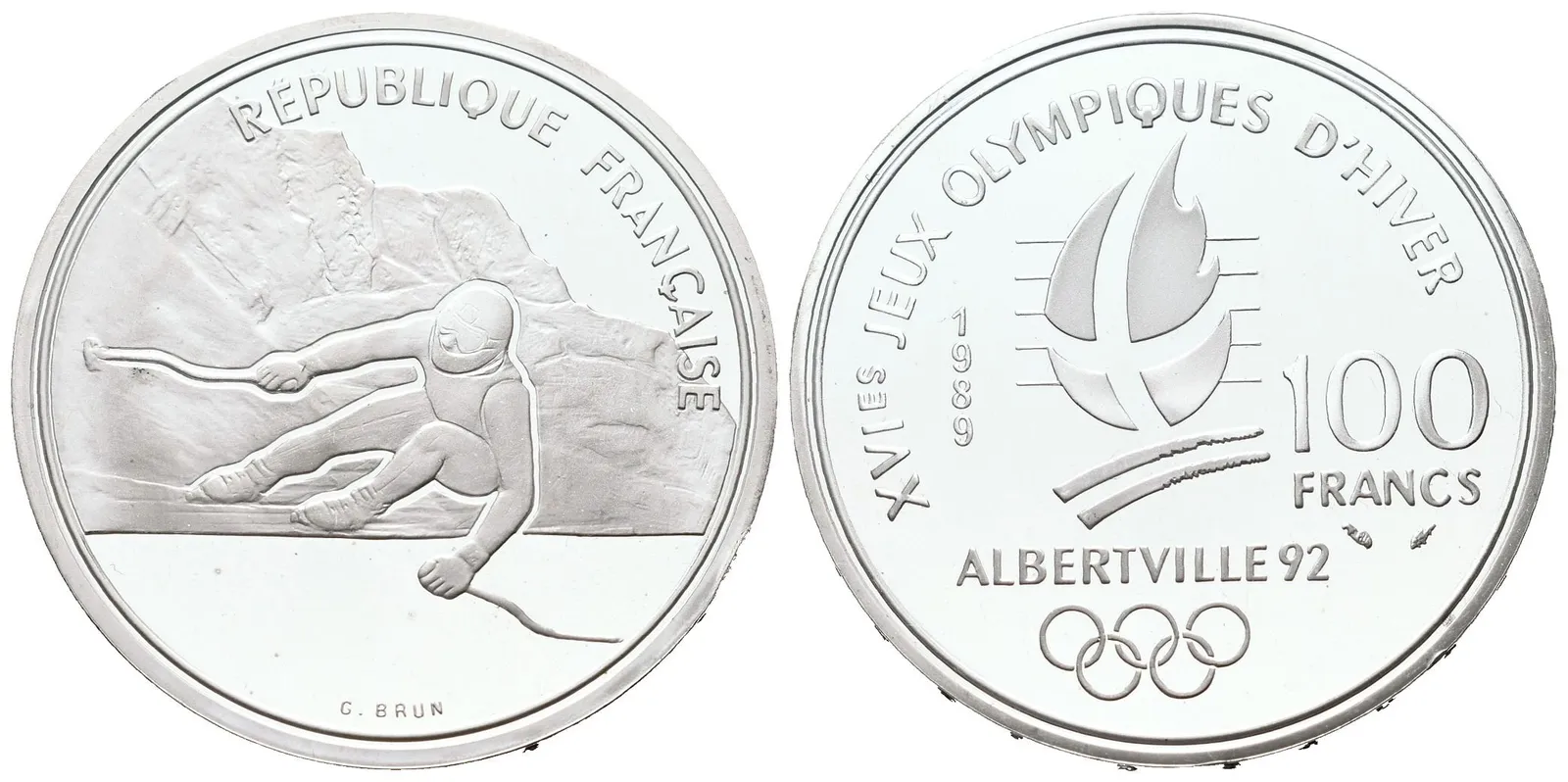 Francie, 100 Frank 1989 - Olympijské hry