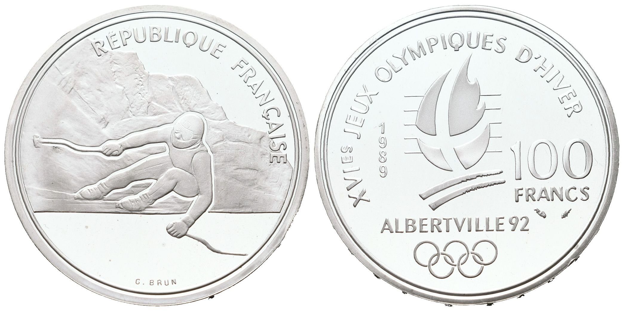 Francie, 100 Frank 1989 - Olympijské hry