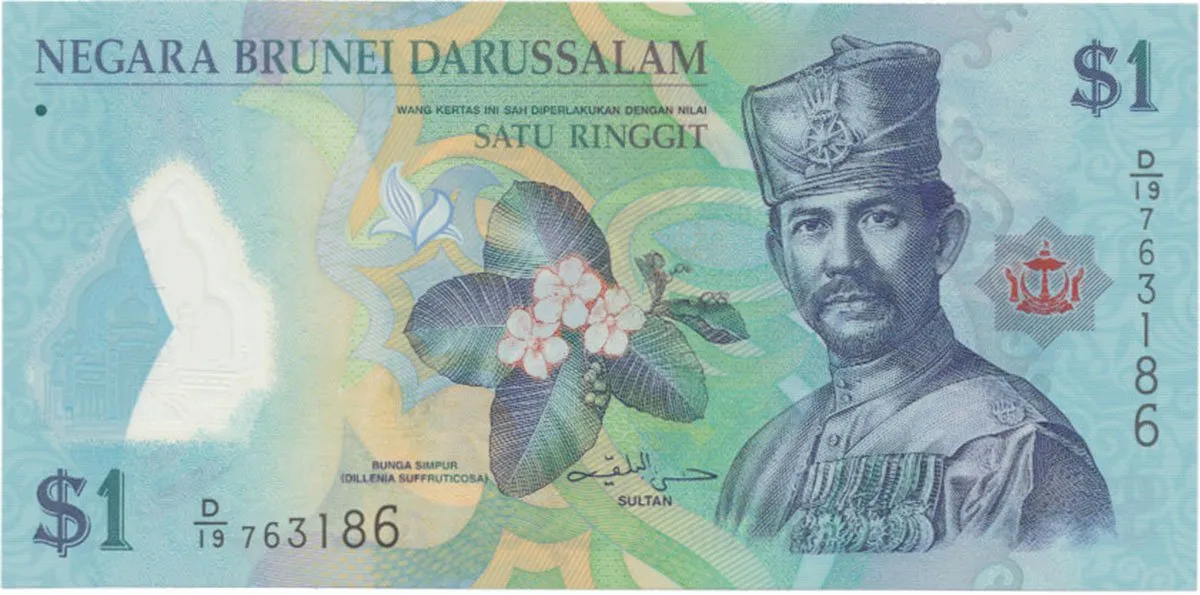 Brunej, 1 Ringgit 2011, P.35, plastová
