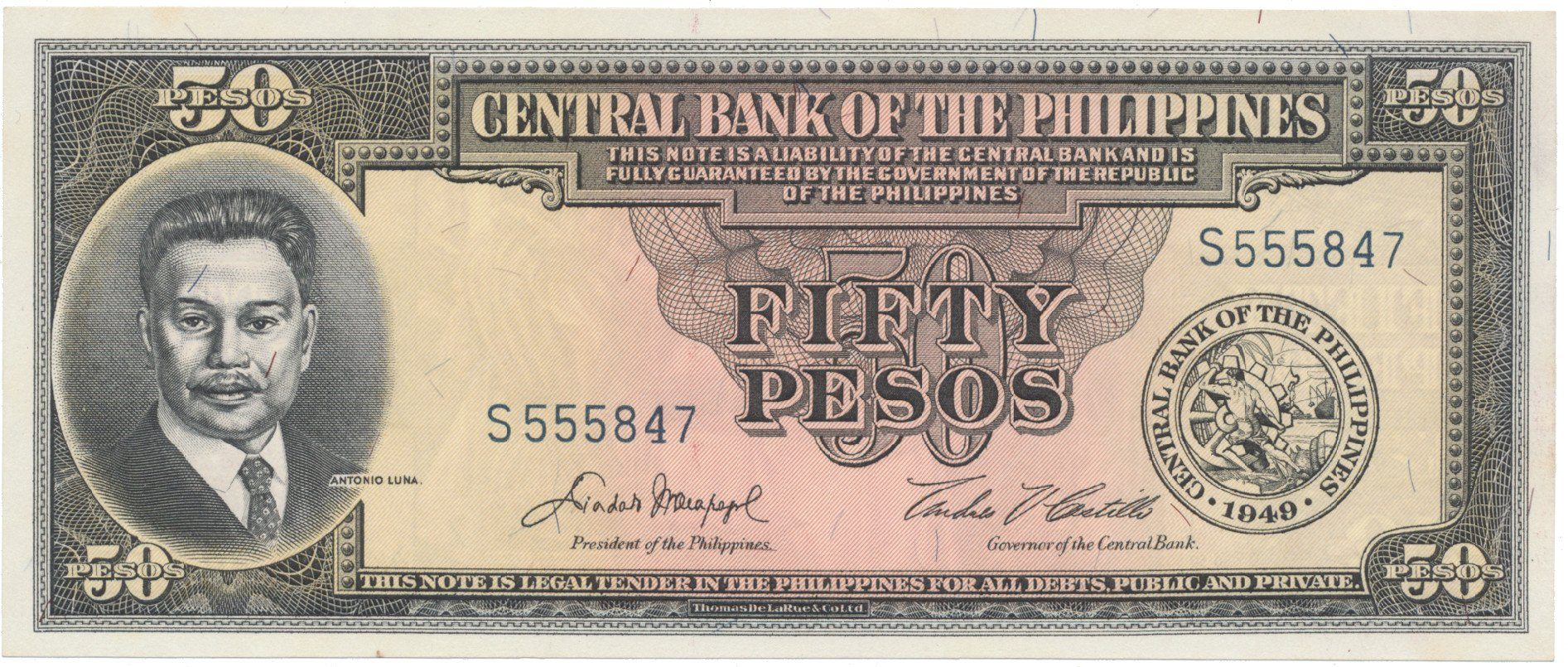 Filipíny, 50 Pesos (1949), P.138d