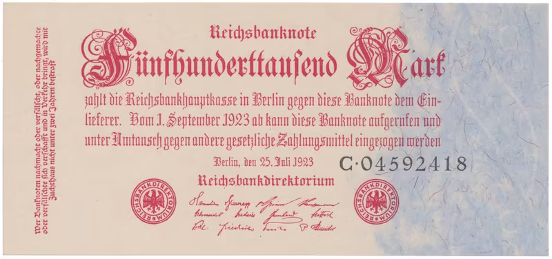 Německo, 500 000 Mark 1923, Ro.91a