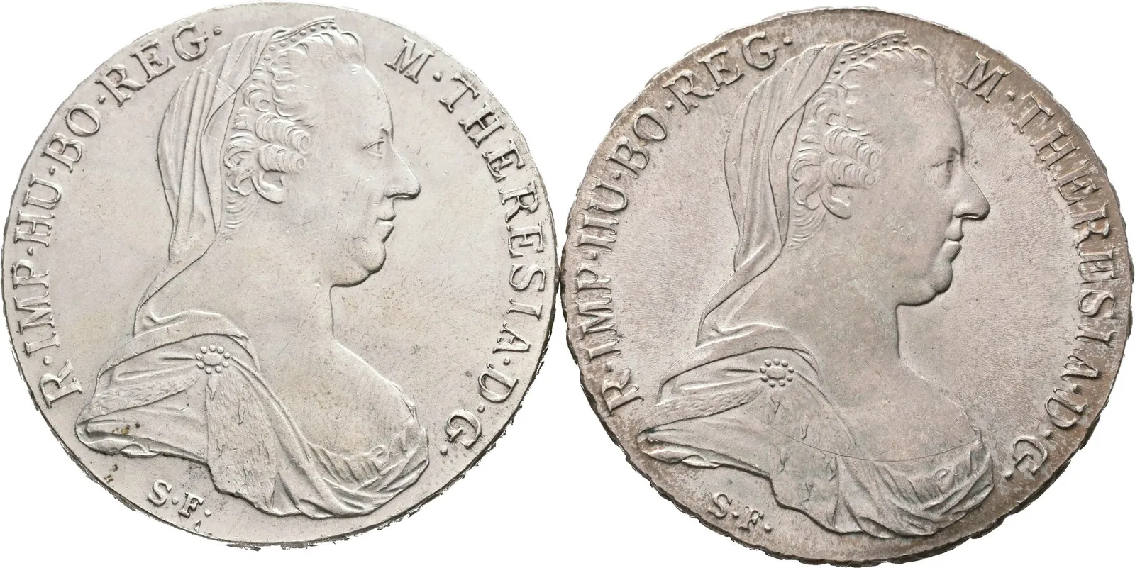Tolar 1780 SF, novoražba, lesk, patina_2 ks — 1