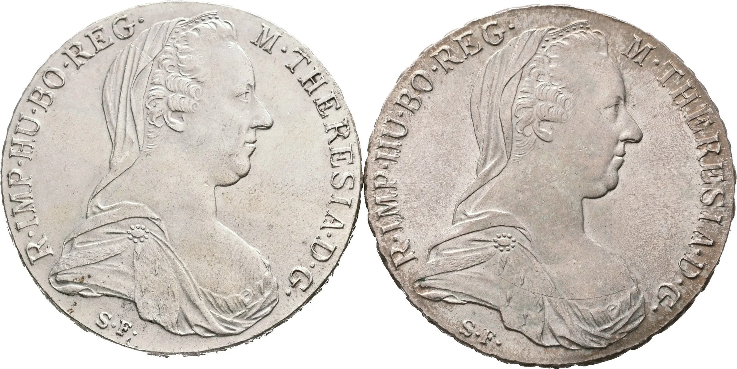 Tolar 1780 SF, novoražba, lesk, patina_2 ks — 1