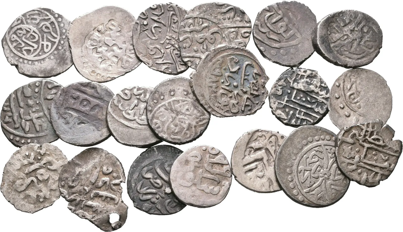 Soubor stříbrných mincí Akče, různé varianty a mincovny, včetně vzácnějších — 1