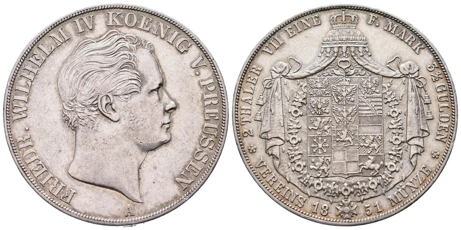 Prusko, 2 Tolar 1851 A