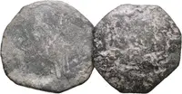 AE Trachy, Monogram / Postava Cara čelně, mincovna Veliko Tarnovo, jako Dochev 3730, — 2