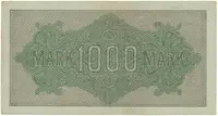 Německo, 1000 Mark 1922, vod. Wellen, 6-místné číslo, Ro.75q - fotografie 2
