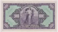 5000 Koruna 1920, série B, SPECIMEN, Hej.17b.S1 - fotografie 2
