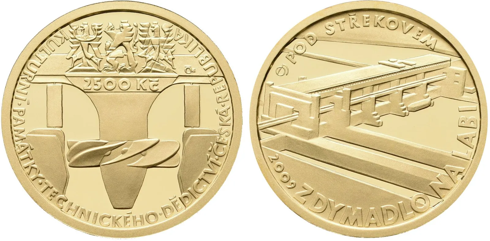 2500 Kč 2009 - Zdymadlo na Labi pod Střekovem, PROOF, bez etue