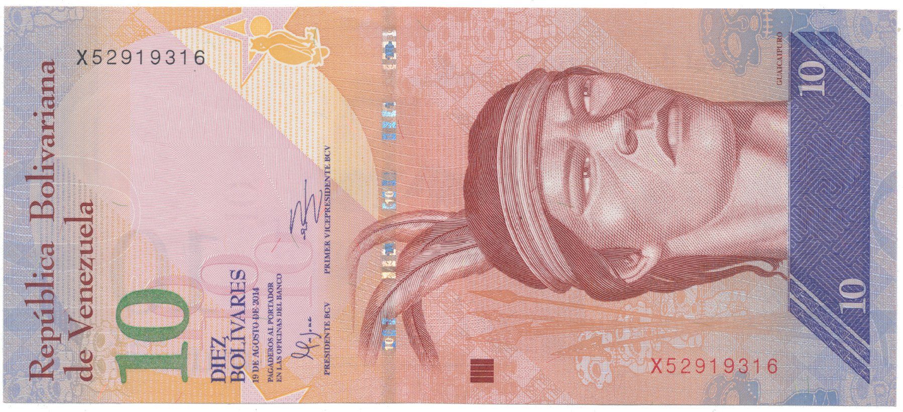 Venezuela, 10 Bolivares 2014, P.90e