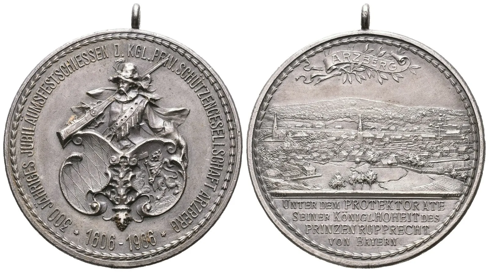 AR Medaile 1906 (Lauer) - Jubilejní střelby k 300. výročí založení priv. střel. spolku — 1