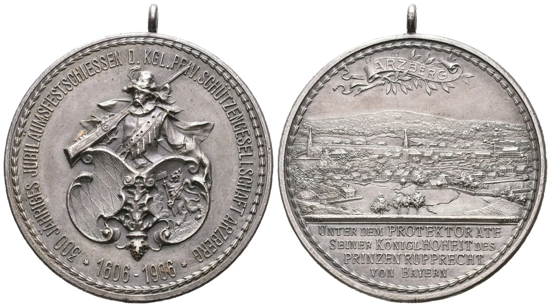 AR Medaile 1906 (Lauer) - Jubilejní střelby k 300. výročí založení priv. střel. spolku — 1