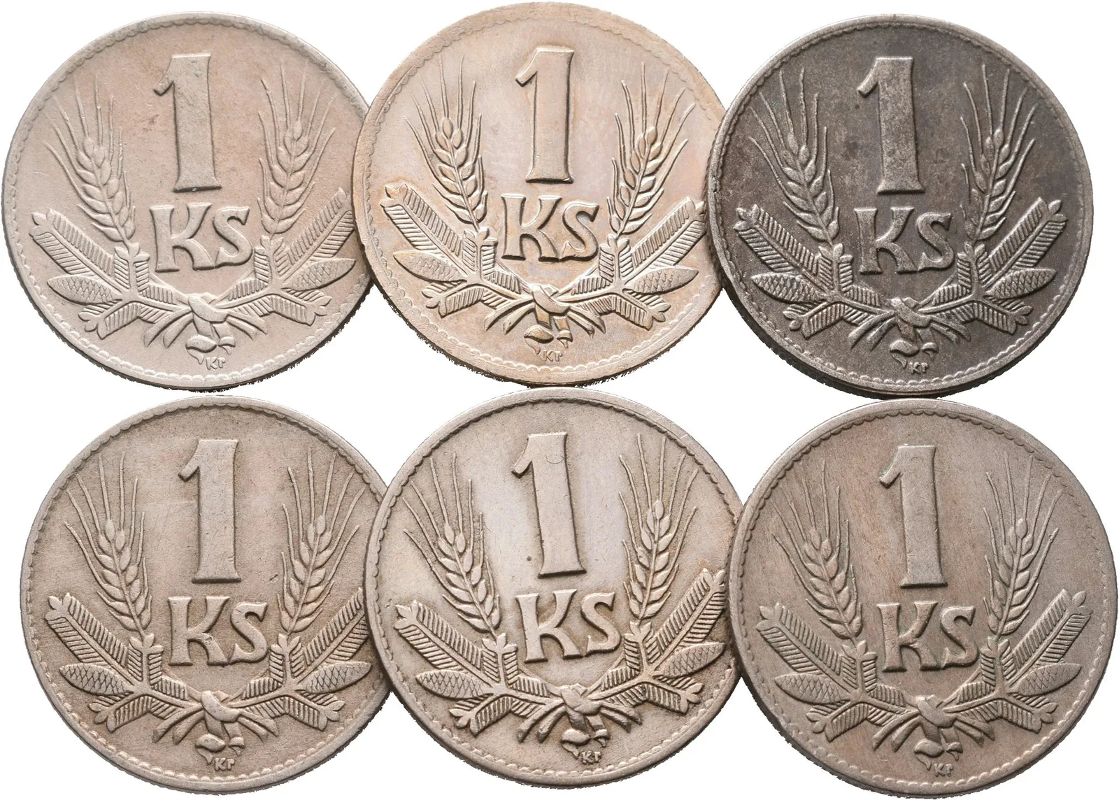 1 Koruna 1940 - 1945 včetně variant