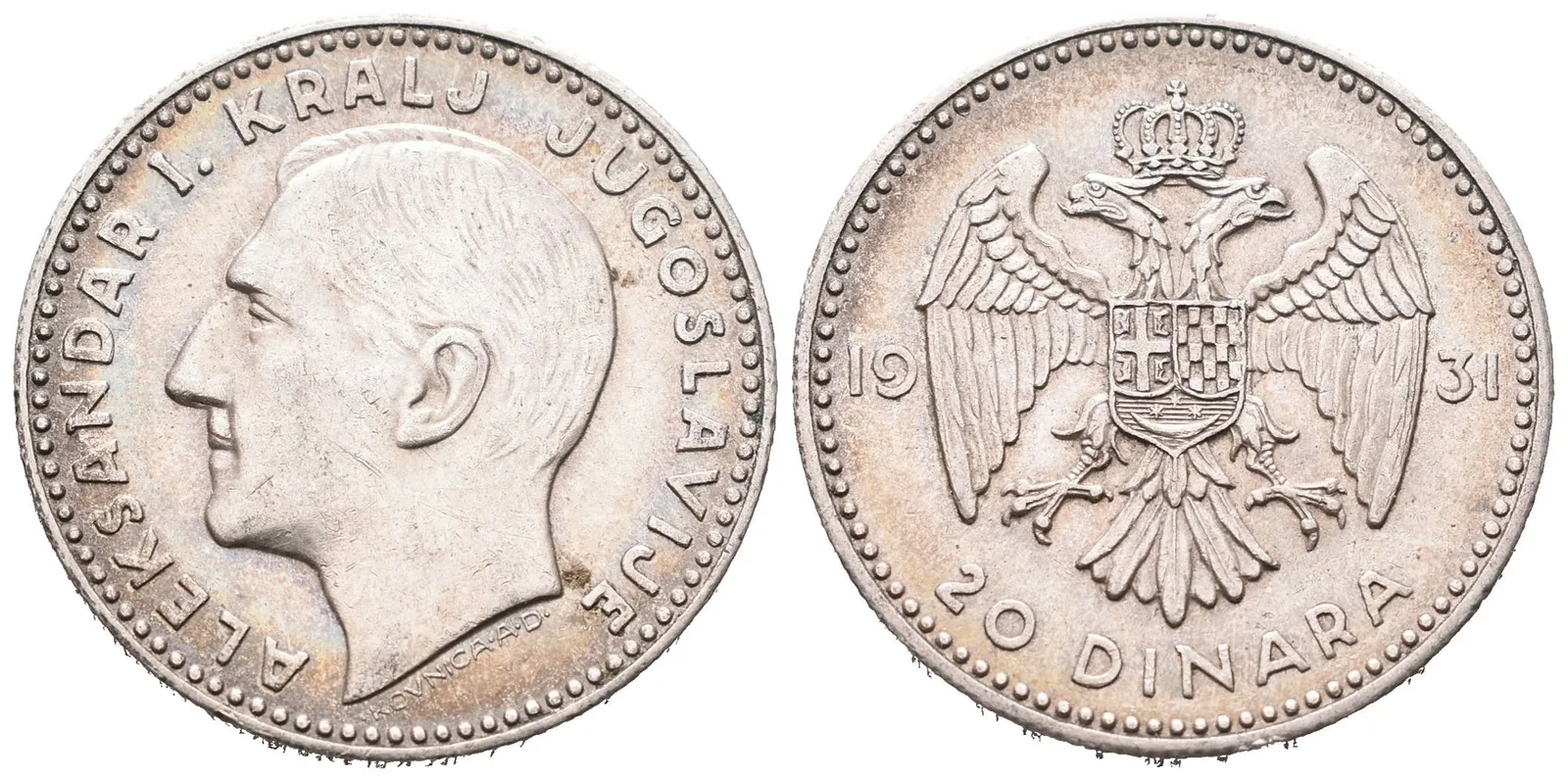 Jugoslávie, 20 Dinar 1931