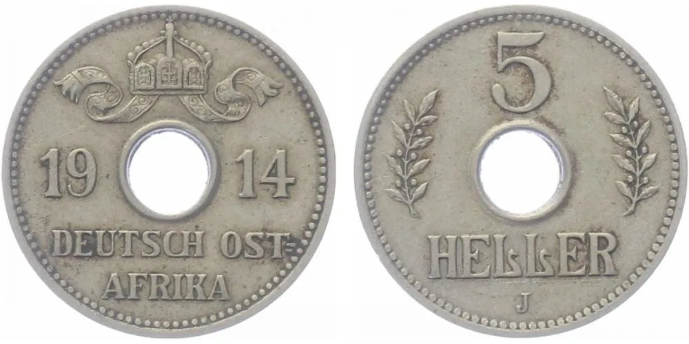 Koloniální ražby, Německá Východní Afrika — 1