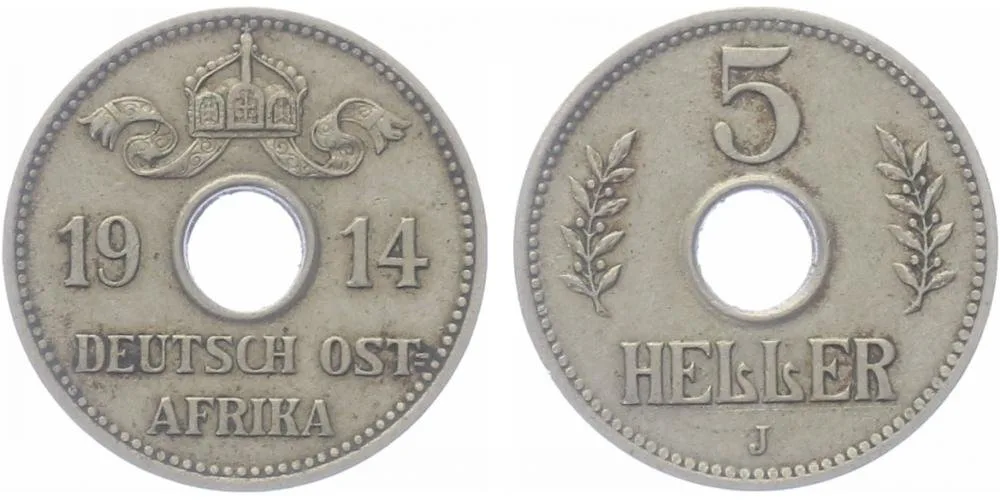 Koloniální ražby, Německá Východní Afrika — 1