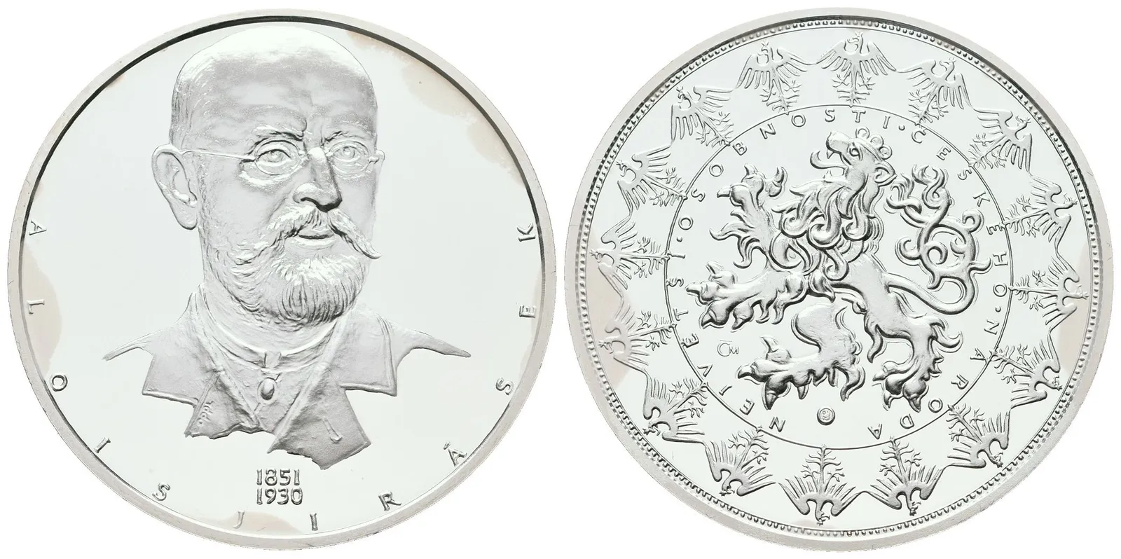 Stříbrná investiční medaile - Alois Jirásek - Ag 29 g - 999/1000 + Certifikát