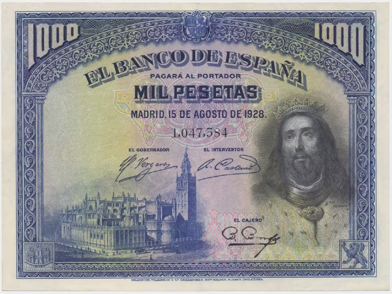 Španělsko, 1000 Pesetas 1928, P.78