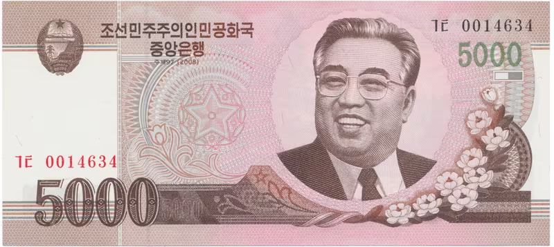 Severní Korea, 5000 Won 2008, P.66