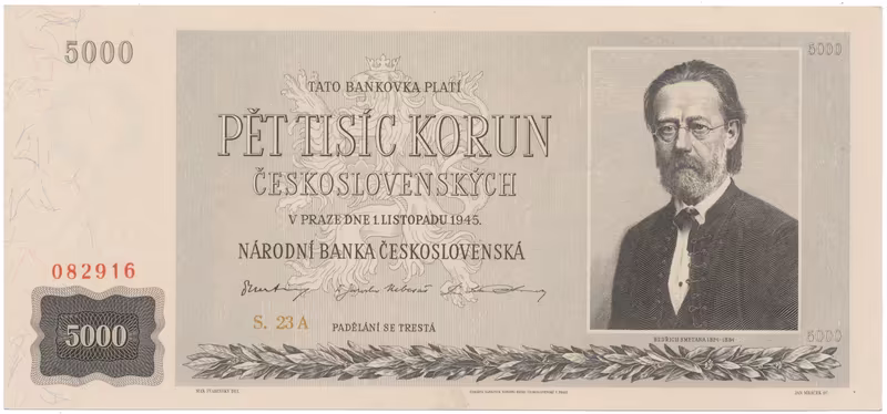 5000 Koruna 1945, Hej.80a
