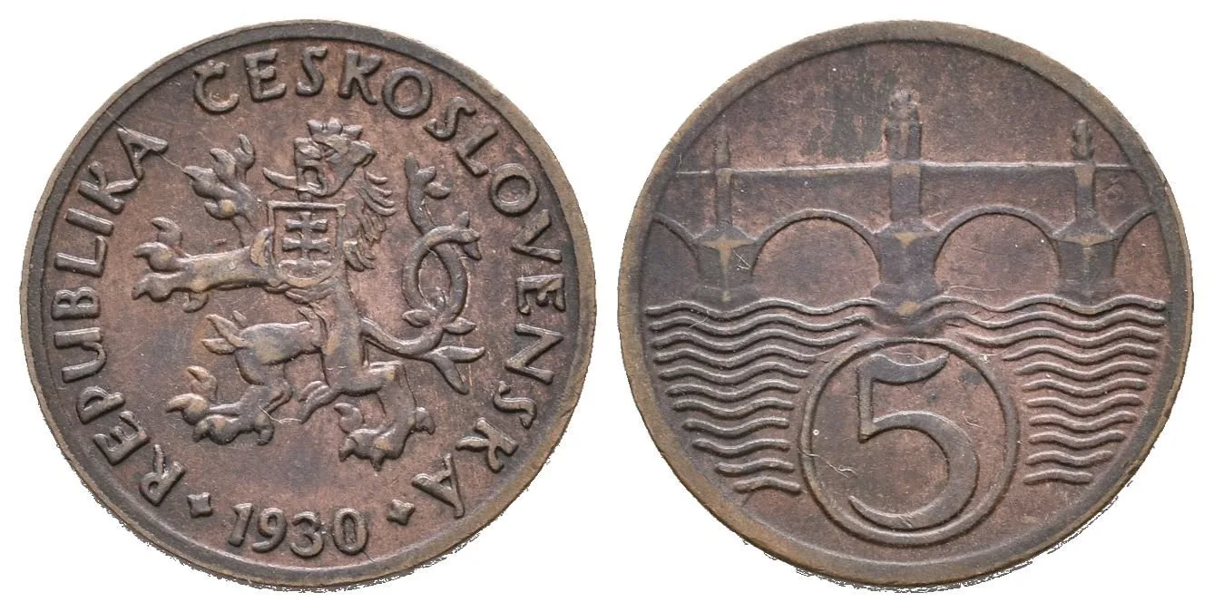 5 Haléř 1930, velmi pěkná zachovalost, patina_R! — 1