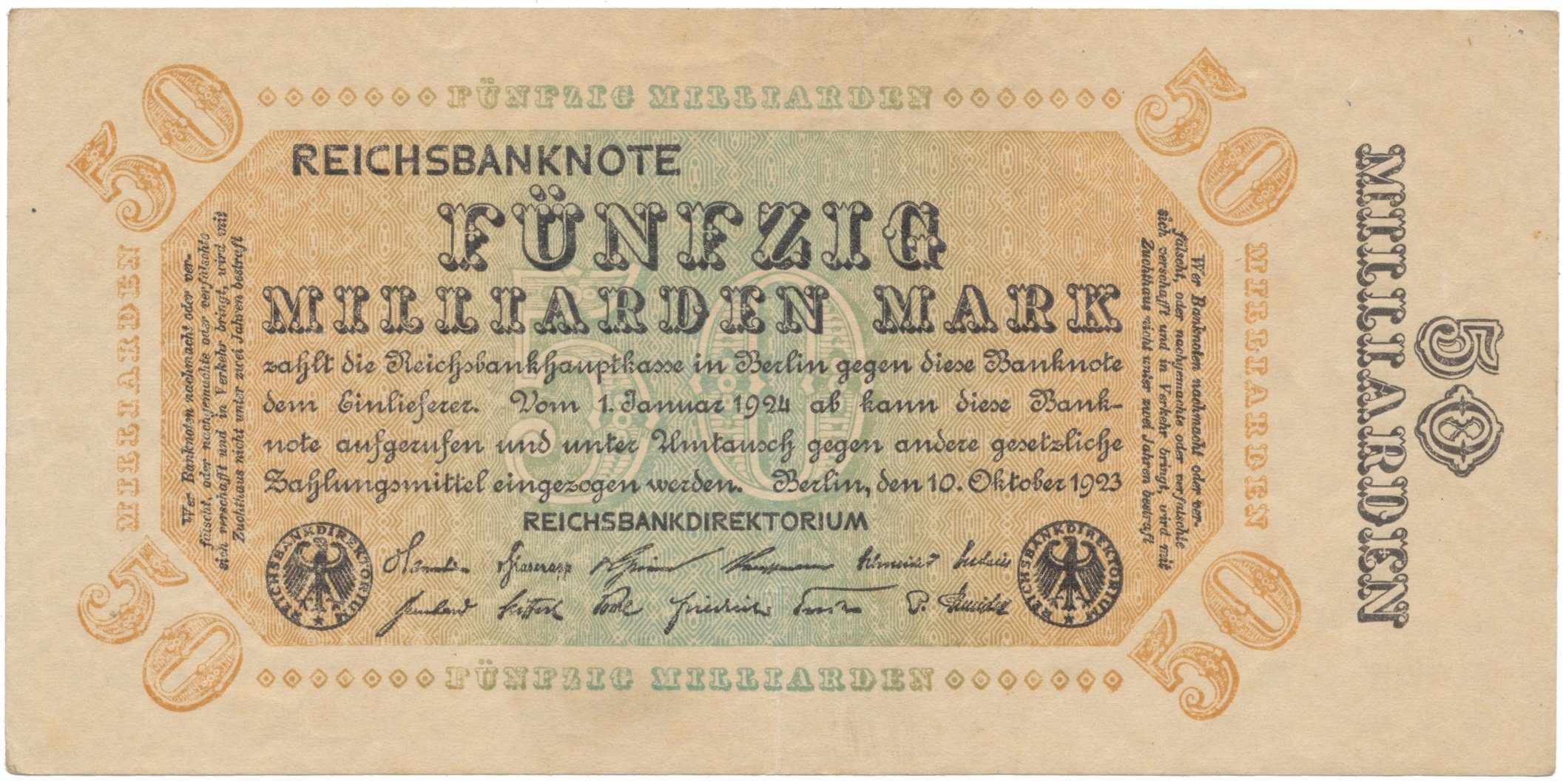 Německo, 50 Milliarden Mark 1923, Ro.116h