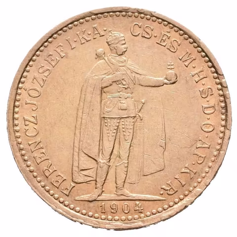 10 Koruna 1904 KB, pěkná zachovalost, patina, zbytky lesku, drobné rysky