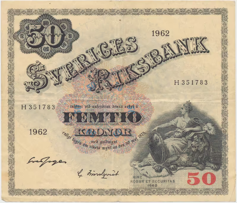 Švédsko, 50 Kronor 1962, P.47d