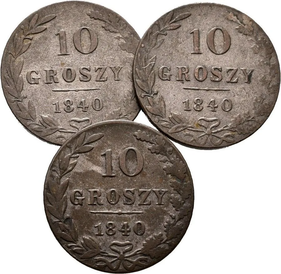 Ražby pro Polsko, Mikuláš I., 1825 - 1855 — 1