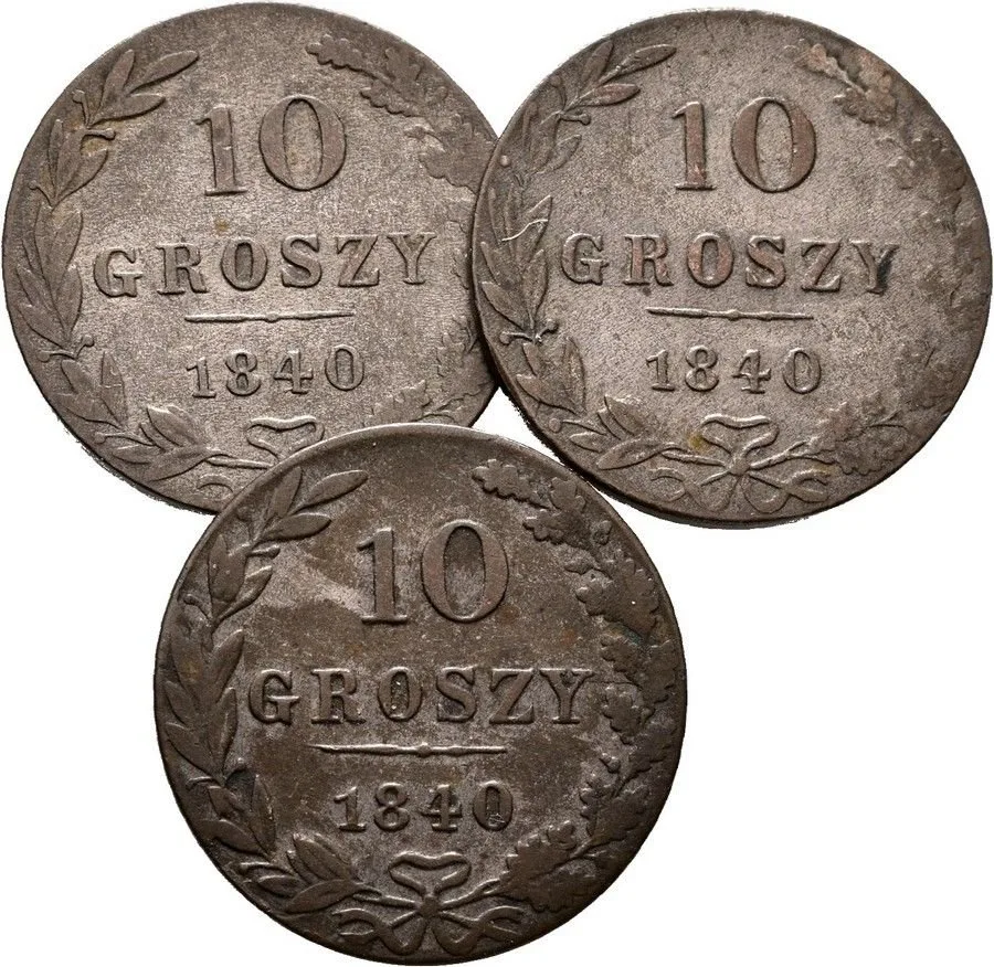 Ražby pro Polsko, Mikuláš I., 1825 - 1855 — 1