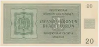 Protektorát Čechy a Morava, 20 Koruna 1944, série A, tisk NBČM, Hej.40a - fotografie 2