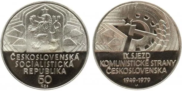 50 Kčs 1979 - IX. sjezd KSČ, PROOF