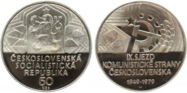 50 Kčs 1979 - IX. sjezd KSČ, PROOF